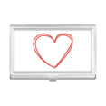 thumbnail image 1 of Valentine's Day Heart Double Lines Business Card Holder Case Pocket Box Wallet, 1 of 3