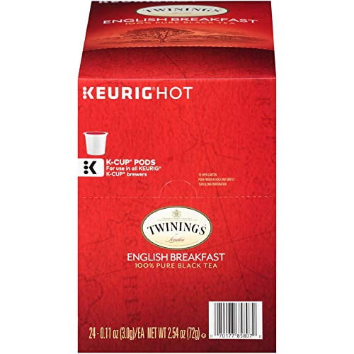 Twinings of London English Breakfast Tea K-Cup Pods, 24 Count