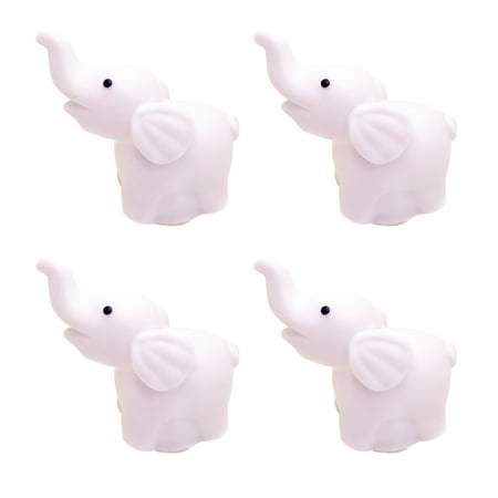 

Guichaokj 4Pcs Elephant Shape Color Changing LED Night Light Battery Operated Desk Lamp for Wedding Party Bedroom Home Decor