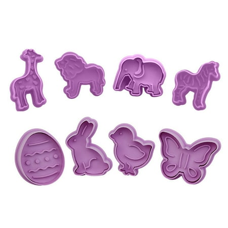 

QUSENLON Cartoon Holiday Cookie Cutters Set 3D Biscuits Embossing Mold DIY Cake Baking Mould Fondant Stamper Suitable for Kitchen