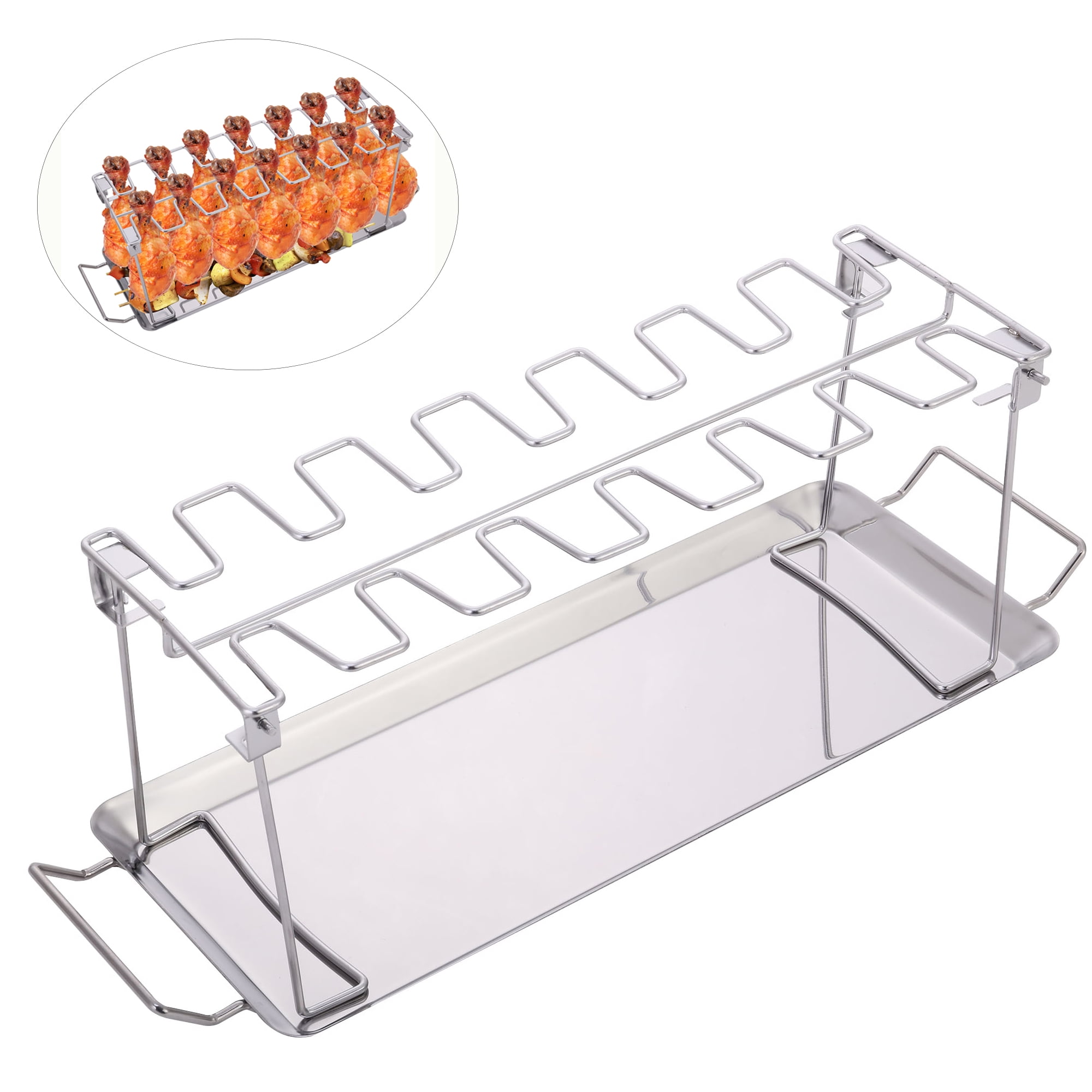 SHCKE Chicken Leg Wing Grill Rack, BBQ Chicken Drumsticks Rack