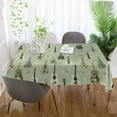 thumbnail image 3 of Yayeee Tablecloths 60" x 108" Rectangle Wrinkle Resistant Party Table Cover, Green Floral Guitar Pattern, 3 of 8