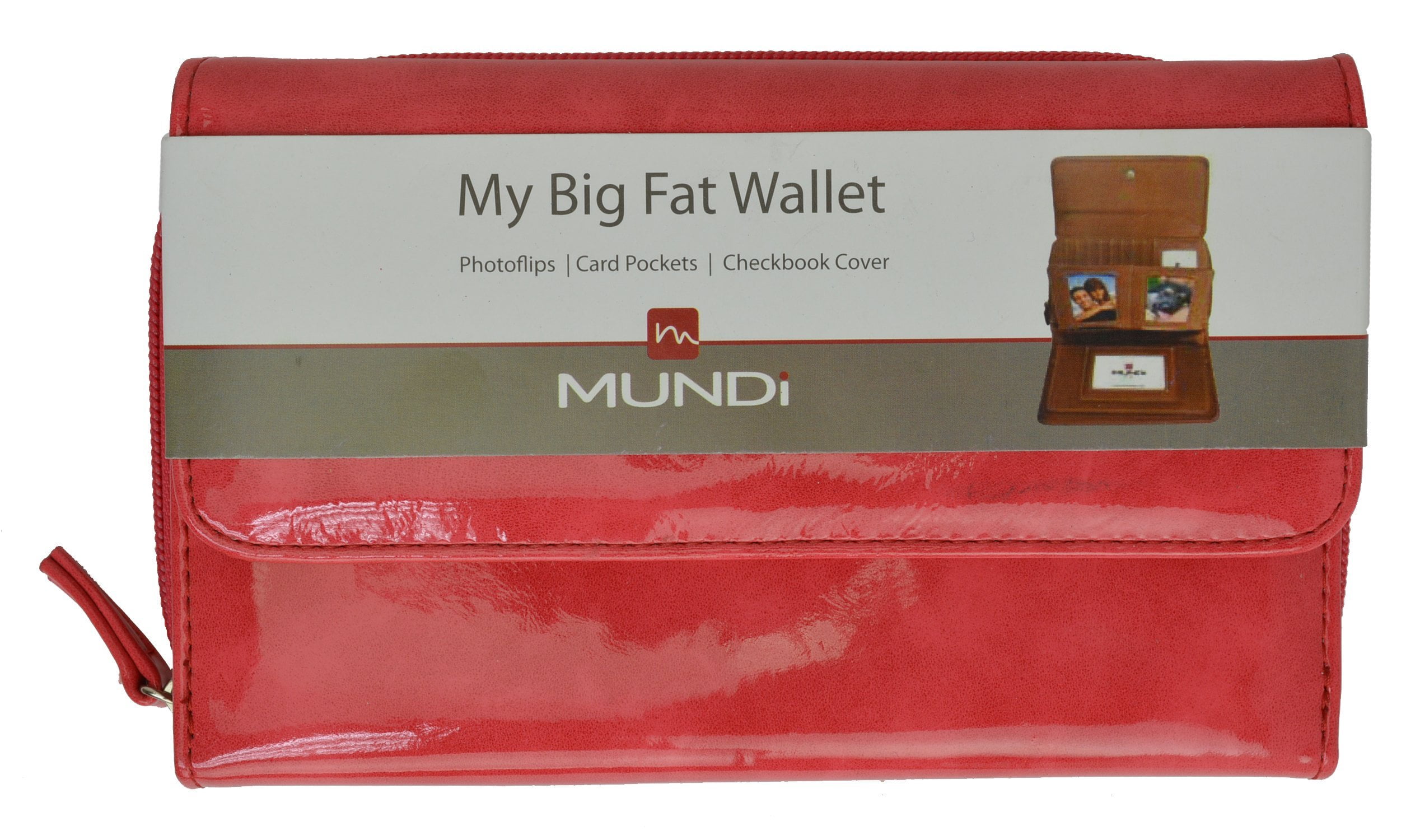 Mundi My Big Fat Wallet Organizer and Checkbook Cover (Pink Glossy