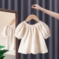 thumbnail image 2 of ZRBYWB Baby Girl Clothes Toddler Summer Solid Color Breathable Puffy Sleeve Doll Shirt Children's Summer Short Sleeve Shirt Top Baby Princess Top Baby Tops, 2 of 9