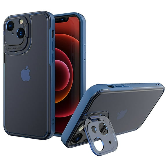 Camera Lens Stand Case for iPhone 13 - Blue