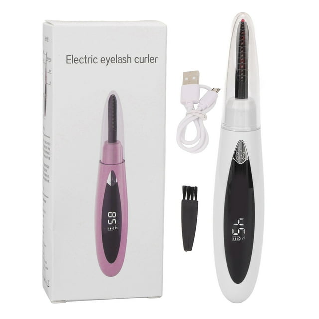 Curler Cils Chauffant Électrique USB Rechargeable 3 Vitesses Portable Longue Durée Rapide Chauffage Curlers Cils Blanc