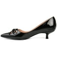 thumbnail image 3 of Journee Womens Lutana Pointed Toe Kitten Heel Pumps, Widths Available, 3 of 10