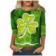 thumbnail image 1 of Camisas y blusas del día de San Patricio para mujer, camiseta de verano para mujer, cuello redondo, estampado de flores, camisetas sueltas, camisetas de manga corta para niña Pompotops  FGAJ1727, 1 of 5