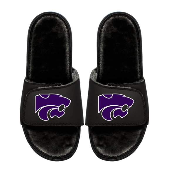 Youth ISlide Kansas State Wildcats Logo Fur Slide Sandals