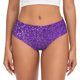 thumbnail image 1 of Fotbe Glitter Purple Calzones Estampados para Mujer – Ropa Interior de Algodón, Cómoda, Suave y Elástica-Large, 1 of 6