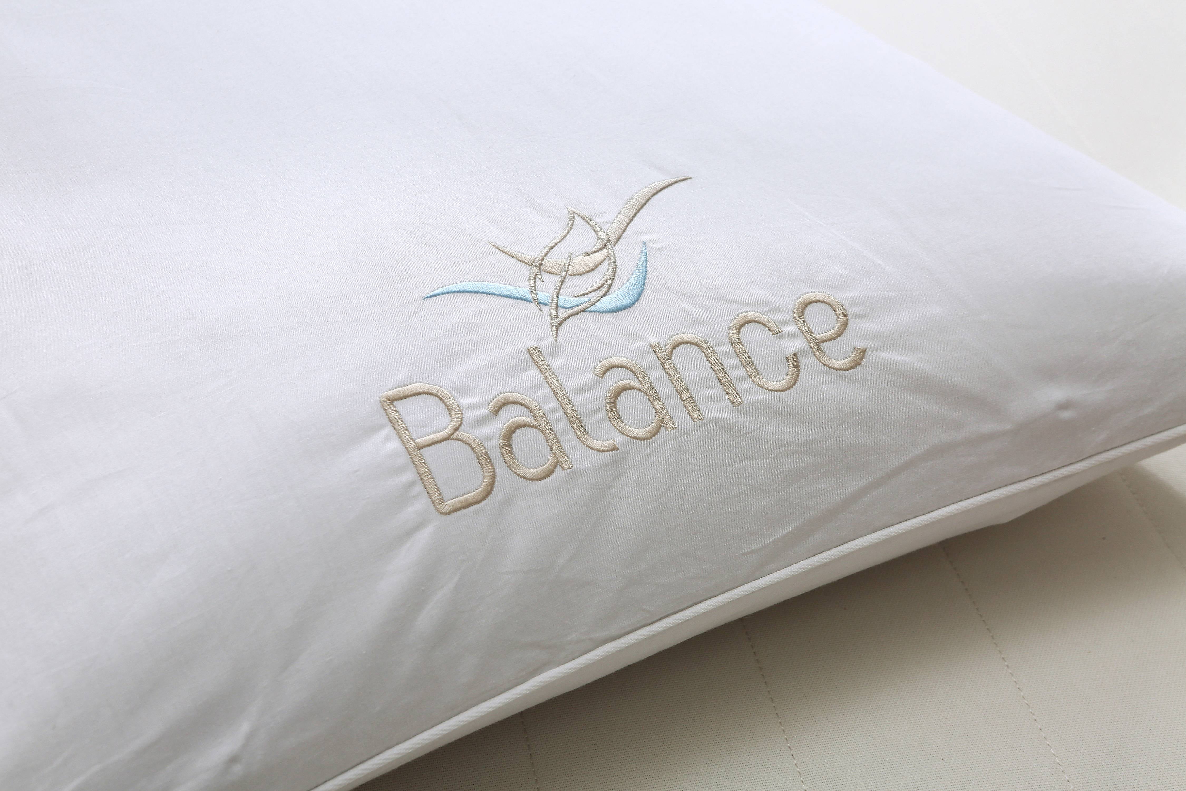 St. James Home Balance Bed Pillow Twin Pack, Memory Foam Core with Nano Feather Surround, Standard