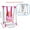 B, variant on EGNMCR Doll High Chair With Tray Simulation Miniature Adjustable Doll High Chair Foldable Doll Furniture For Pretend Play No Doll Plastic Child Bed Package