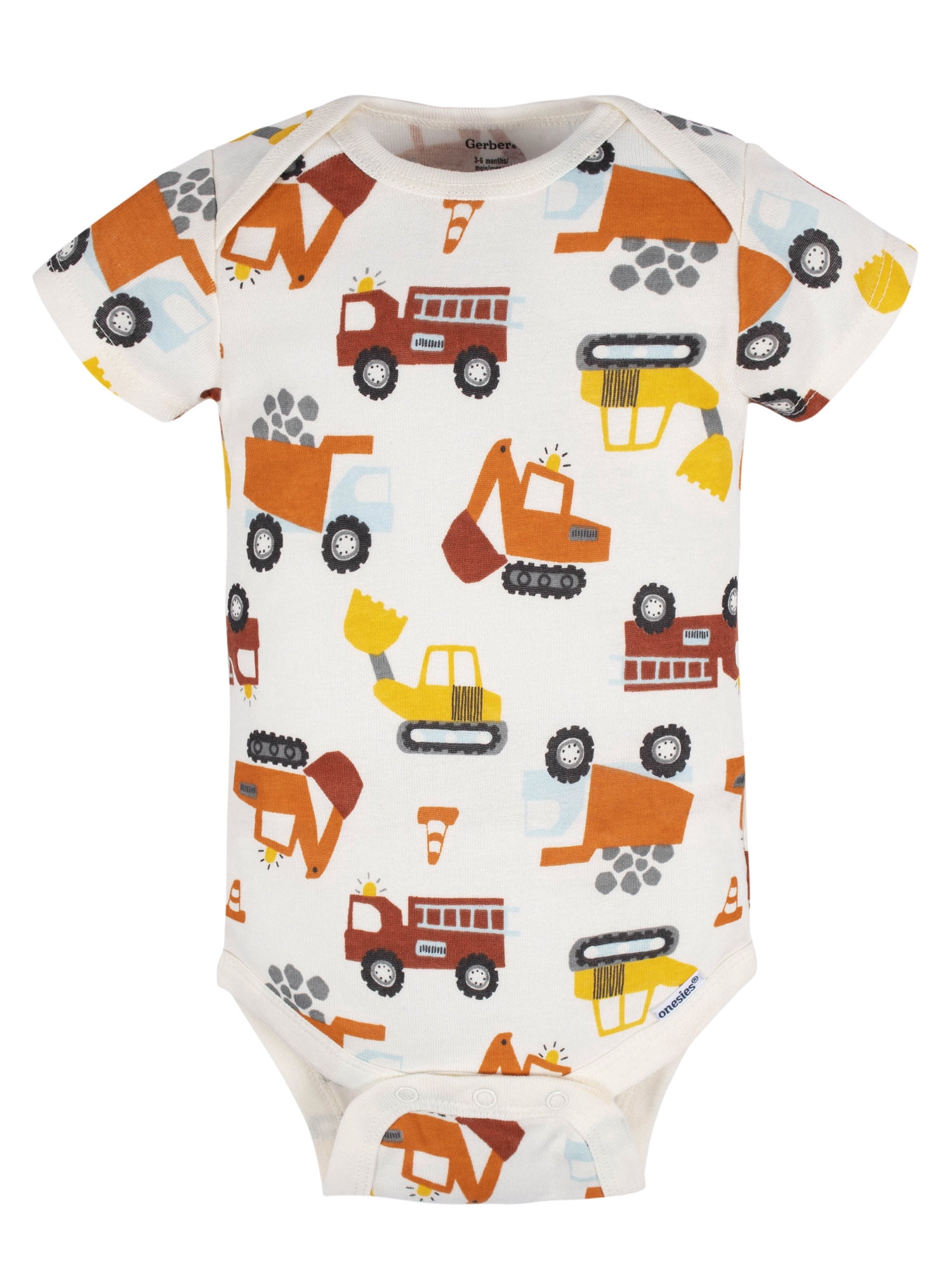 Gerber Baby Boy Short Sleeve Onesies Bodysuits, 5-Pack (Newborn - 12 Months)
