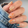 thumbnail image 1 of Fake Nails HREJHDS Fall Maple Leaf Short Square 24 unidades con pegamento, 1 of 7