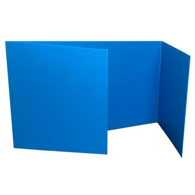 Flipside FLP1927224 Premium Study Carrel - Blue - Pack of 24