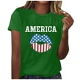 thumbnail image 1 of Blusa informal de manga corta con cuello redondo y estampado suelto de verano para mujer con estilo OAVQHLG3B Store  lin121212, 1 of 4
