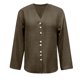 thumbnail image 2 of Camisas de Cuello de la Tripulación de Manga Corta para Mujeres Botón de Cuello en V Delantero de Manga Larga Mezcla de Ropa de Cama Abierta Casual Top, Camisas de Cuello de la Tripulación de Manga L, 2 of 5