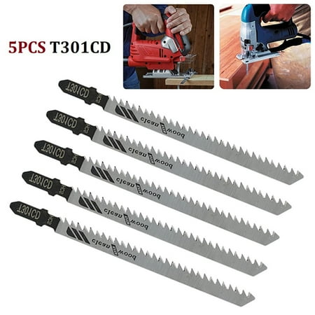 

RANMEI 5Pcs T301CD Jigsaw Blades Reciprocating Saw Blade For Sheet Panels Wood Cutting