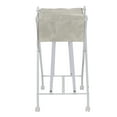 thumbnail image 6 of Honey-Can-Do Steel Folding No Bend Lifting Laundry Hamper with Removable Polycotton Bag, White/Natural, 6 of 12
