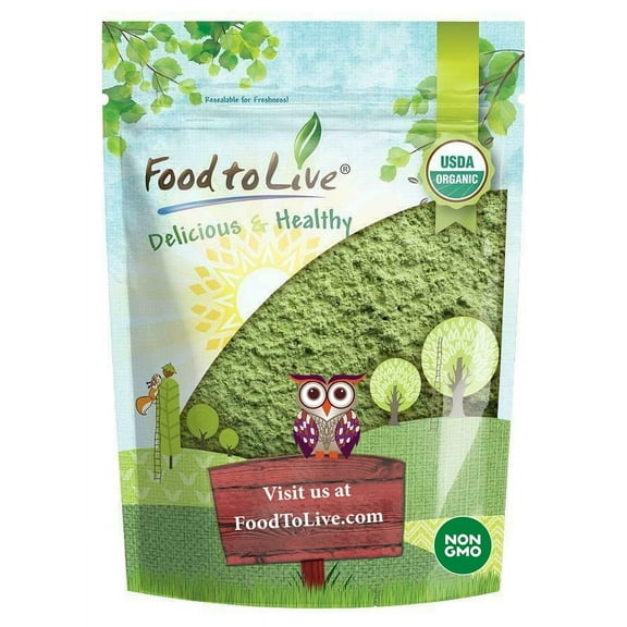 Organic Wheatgrass Powder, 0.25 Pounds — Non-GMO, Raw, Vegan, Kosher — by Food to Live