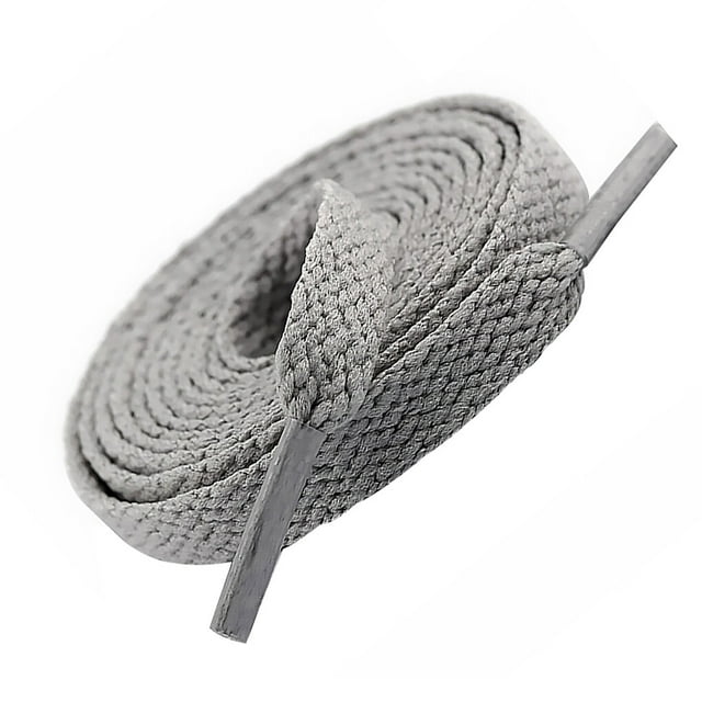 Shoelaces Thicken Athletic String for Running Shoes Accessories Soft Shoestrings Fabric Polyester Replacement Cord Solid Color Grey 0.8m