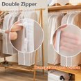 thumbnail image 4 of 2 piezas engrosadas tridimensionales cubierta antipolvo para ropa bolsa de almacenamiento de ropa transparente bolsa para colgar traje cubierta antipolvo (60 × 30 × 90 CM, blanco), 4 of 5