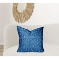 thumbnail image 5 of 24" X 24" Blue And White Enveloped Ikat Throw Indoor Outdoor Pillow Cover, 5 of 5