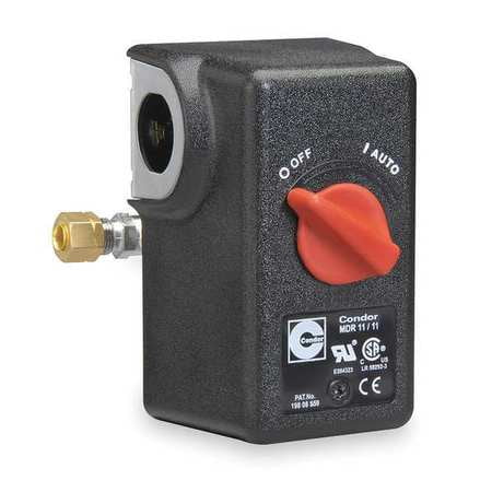 CONDOR USA, INC 11KA2E Pressure Switch, DPST, 140/175psi, (Best Way To Attach Pressure Switch)