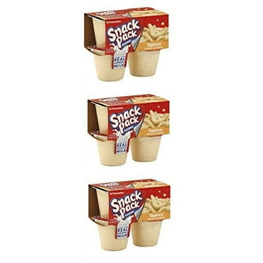 Snack Pack Tapioca Pudding, 4 Count (Pack Of 3)