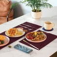 thumbnail image 3 of Fit Meal Prep 1000 Pack Disposable Paper Placemats, 14 x 10 Inch Burgundy with Decorative Wavy Scalloped Edge for Restaurant Catering Dining Table, Baby Kids Birthday Parties, 3 of 7