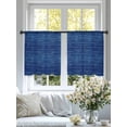 thumbnail image 5 of White Love Heart Semi Sheer Curtains 45 Inch Length 2 Panels Set, Vintage Denim Background Sheer Kitchen Curtain Privacy Voile Window Curtain for Living Room Bedroom Rod Pocket Drapes, 5 of 7