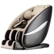 Shiatsu Massage Chair Full Body and Recliner Zero Gravity Electric with Built-In Heat Therapy Airbag Massage System Foot Roller Vibrating SL-Track Stretch HIFI Speaker for Office Home,Beige