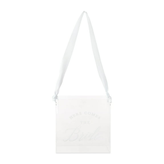 Clear Acrylic Flower Girl Basket with Ribbon Handle, by Way To Celebrate