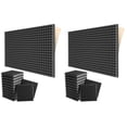 thumbnail image 1 of Paquete de 24 Paneles de Espuma Una Prueba de Sonido Autoadhesivos Paneles Acústicos de 2X12X12 Pulgadas con Espuma Acústica de Diseño Piramidal de Alta Densidad, 1 of 5