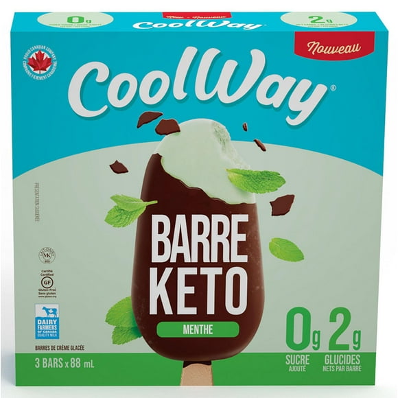 Barre Keto CoolWay à la menthe Volume - 3 barres x 88 ml