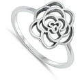 thumbnail image 4 of Rose Romance Admiration Ring .925 Sterling Silver Band Jewelry Female Male Unisex Size 8, 4 of 4