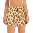 thumbnail image 4 of Lsque Fruit Printed Women's Running Shorts with Liner Pockets,Elastic Quick Dry Workout Athletic Gym Yoga Shorts,Womens High Waist Shorts-X-Large, 4 of 9