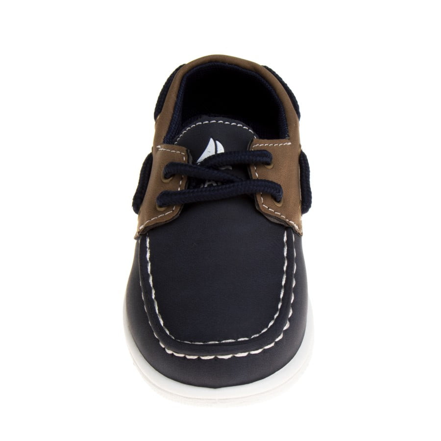 Sail Post Toddler Boys Lace-up Boat Shoes - Navy, 4