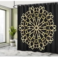 thumbnail image 4 of Ambesonne Mandala Shower Curtain, Abstract Modern Concept, 69"Wx84"L, Black Mustard, 4 of 4