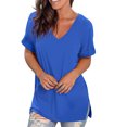 thumbnail image 4 of Rezuofi 1 Pcs Womens Summer 2025 V Neck Casual Tunic Tops Spring Fashion Basic Trendy Outfits, 4 of 7