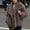 Brown, variant on Women's Autumn And Winter Coat Color Lapel Long Sleeved Coat Thick Coat Women Jacket Fall Business Casual Long Insulated Womens Coat Autumn Coat Wax Coated Jacket Warm Coat for Women Zip up Women