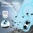 thumbnail image 3 of GAOBAO Magnetic for iPhone 16 Case, Compatible with MagSafe, Drop Protection Slim Translucent Matte Shockproof with Anti-Fingerprint Phone Case, Blue, 3 of 7