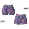 thumbnail image 3 of Sigee Watercolor Butterflies Print Women's High Waist Workout Shorts - Squat Proof, Tummy Control, Yoga and Gym Activewear-XX-Large, 3 of 9