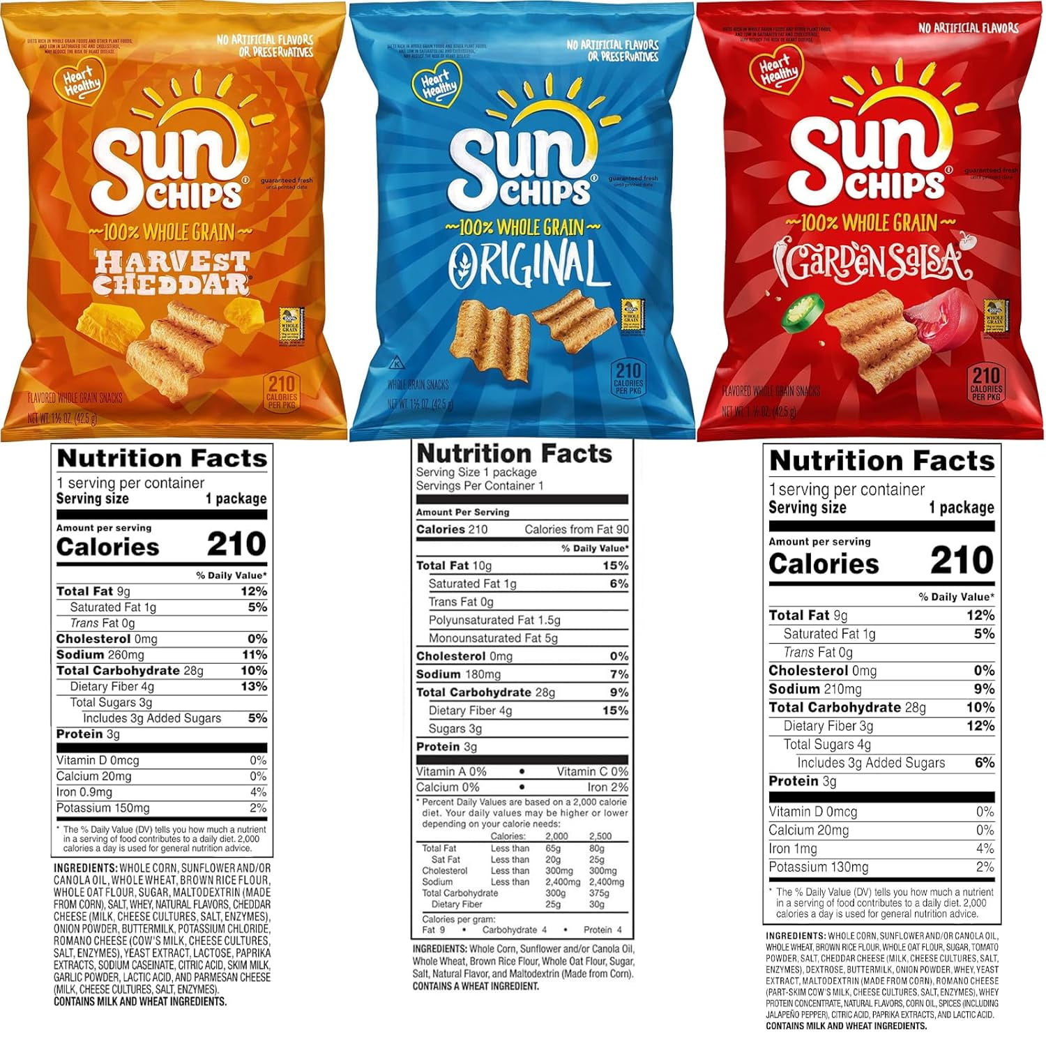SunChips Multigrain Snacks, Variety Pack, 1.5 oz (Pack of 12) Bundled by Shoppyway