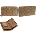 thumbnail image 4 of Coach Women's Medium Zip Wallet by Signature Canvas, Khaki Saddle, 4 of 4
