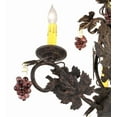 thumbnail image 5 of Meyda Tiffany 117174 Vineyard 3 Light 18" Wide Taper Candle Style Chandelier - Coffee Bean, 5 of 7
