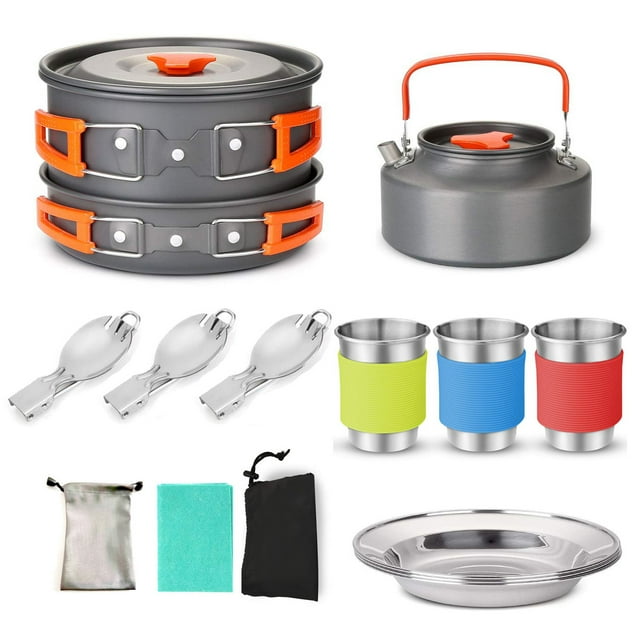 Ensemble de Cuisine de Camping Équipement de Cuisson Extérieur pour Camping Randonnée et