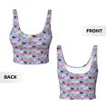 thumbnail image 5 of Naloa Bees And Daisies Striped Sports Bras for Women, High Support Bra with Removable Pads, Comfortable - Large, 5 of 9