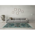 thumbnail image 3 of Ahgly Company Indoor Rectangle Persian Light Blue Traditional Area Rugs, 8' x 12', 3 of 4