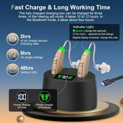 Bluetooth Hearing Aids(Not Amplifiers), Hearing Aid with Bluetooth for Seniors, Rechargeable Otc 16 Channel Small Mini Hearing Amplifier for Adults (Brown)